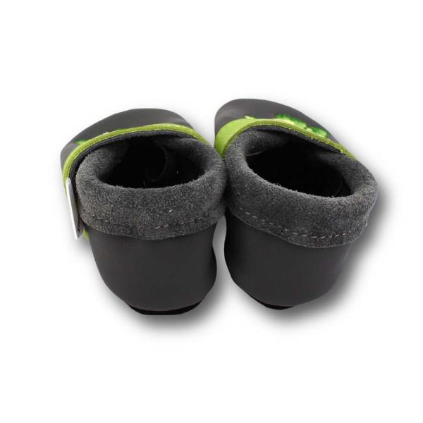 Krabbelschuhe Krokodil auf grau